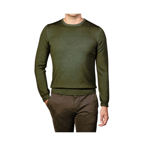 Pullover Uomo in pura lana merinos a girocollo